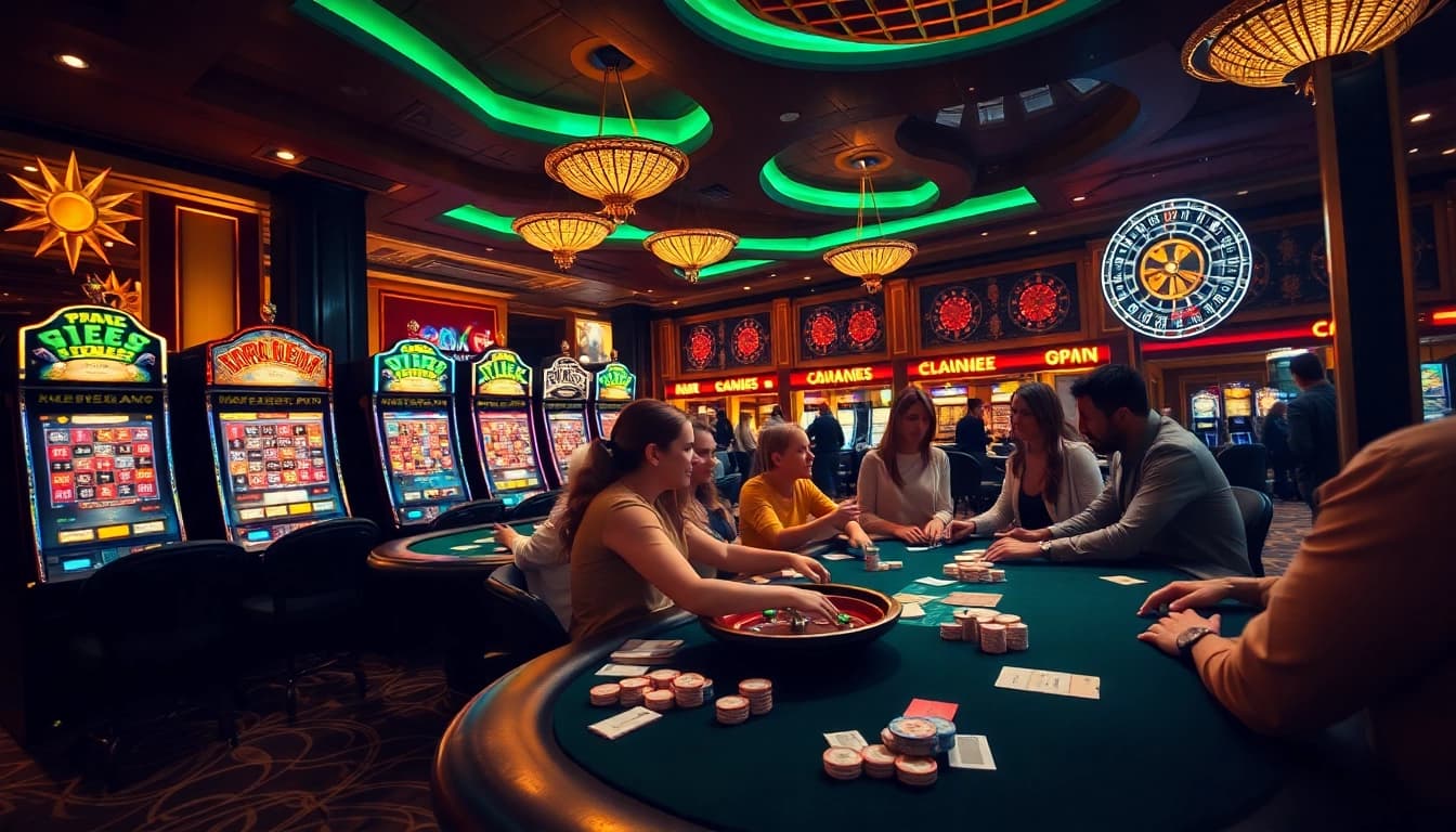 Experience the thrill of winning at a bustling casino with https://kk55.group as players strategize at the poker table.