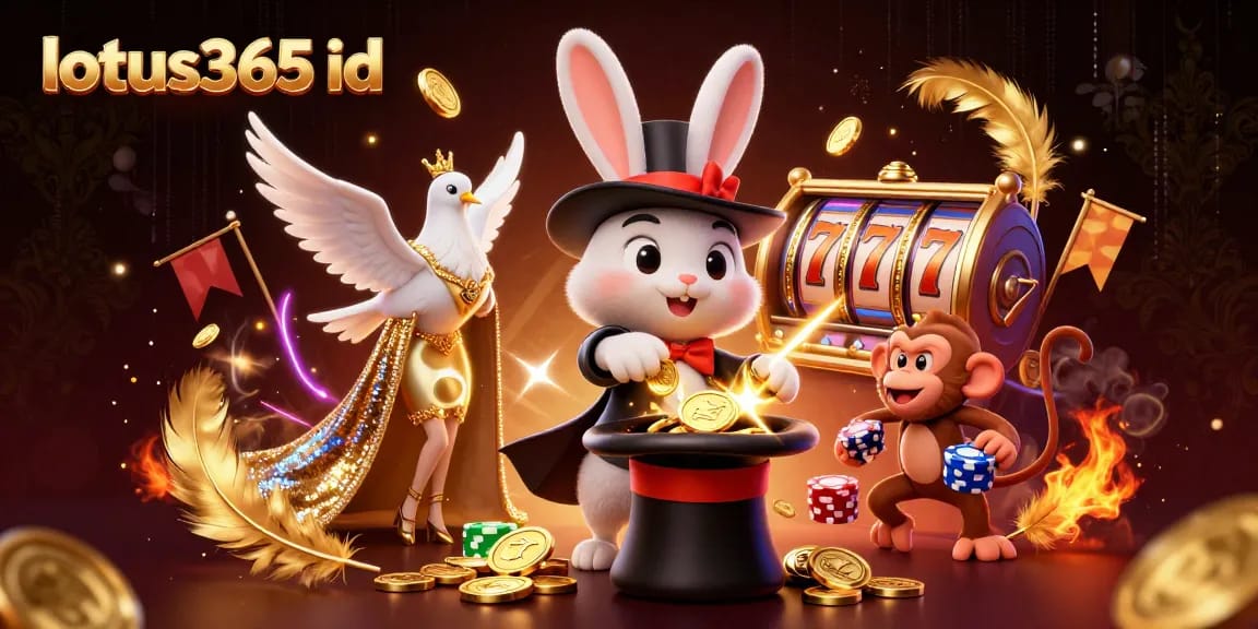 Experience the thrill of betting with lotus365 id, featuring our magician pulling coins, a dove, and poker chips.
