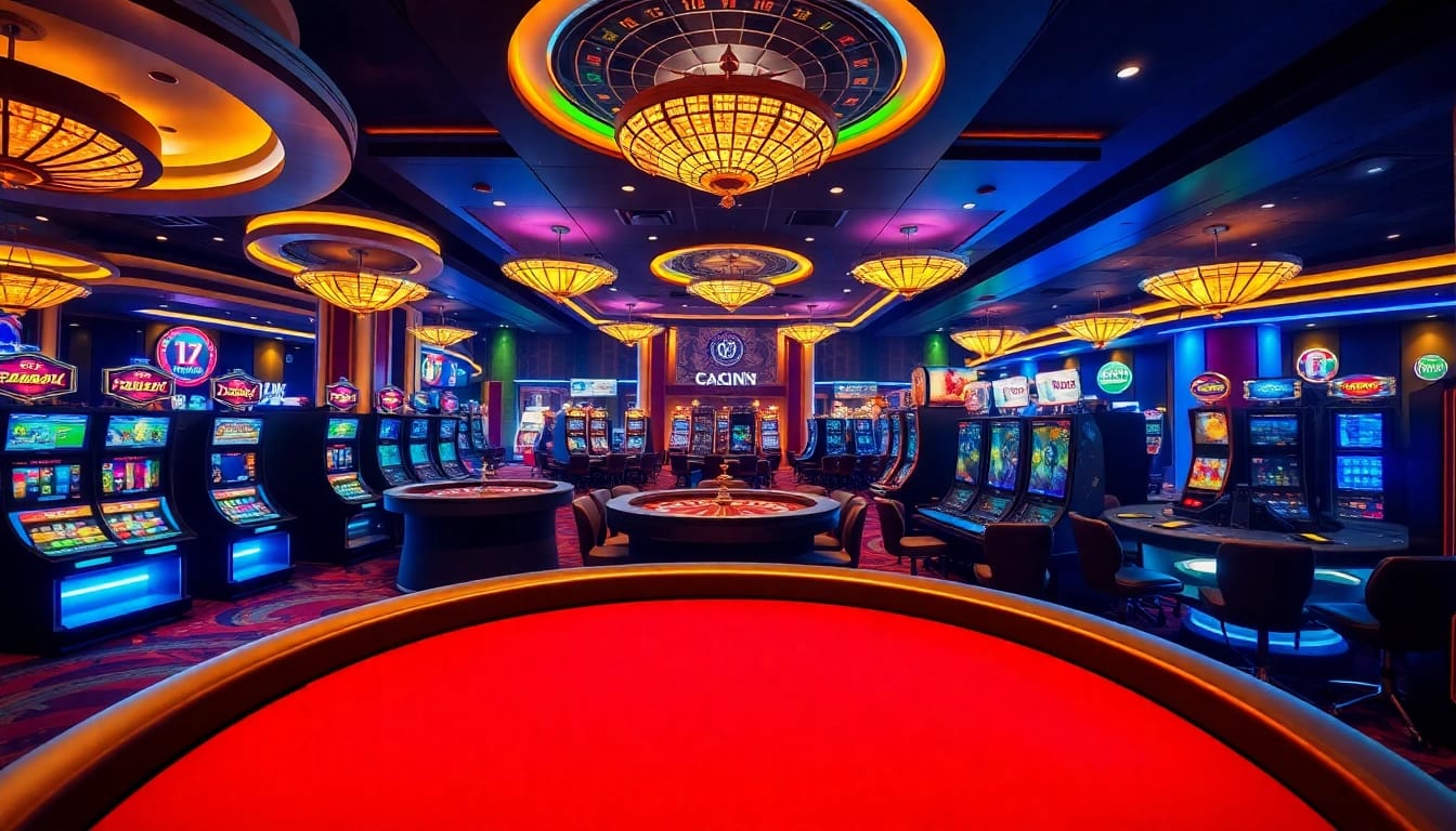 Experience the excitement of the 32WIN Link with vibrant casino gaming elements and luxurious decor.