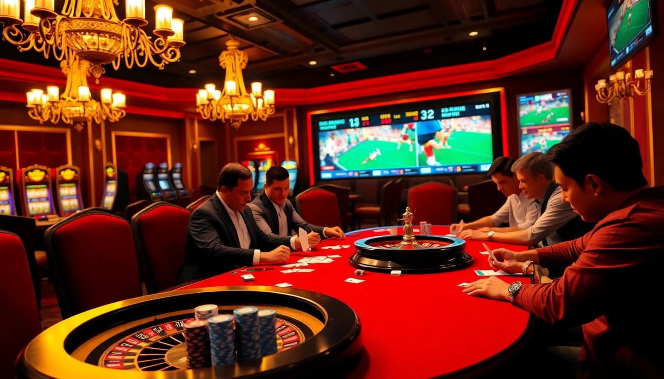 Experience the excitement of real-time betting with ผลบอลสด action at a high-stakes poker table.