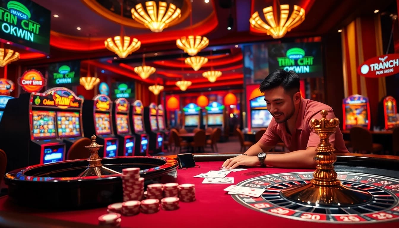 Experience the thrill at Trang Chủ OKWIN with vibrant casino games and modern gambling environments.