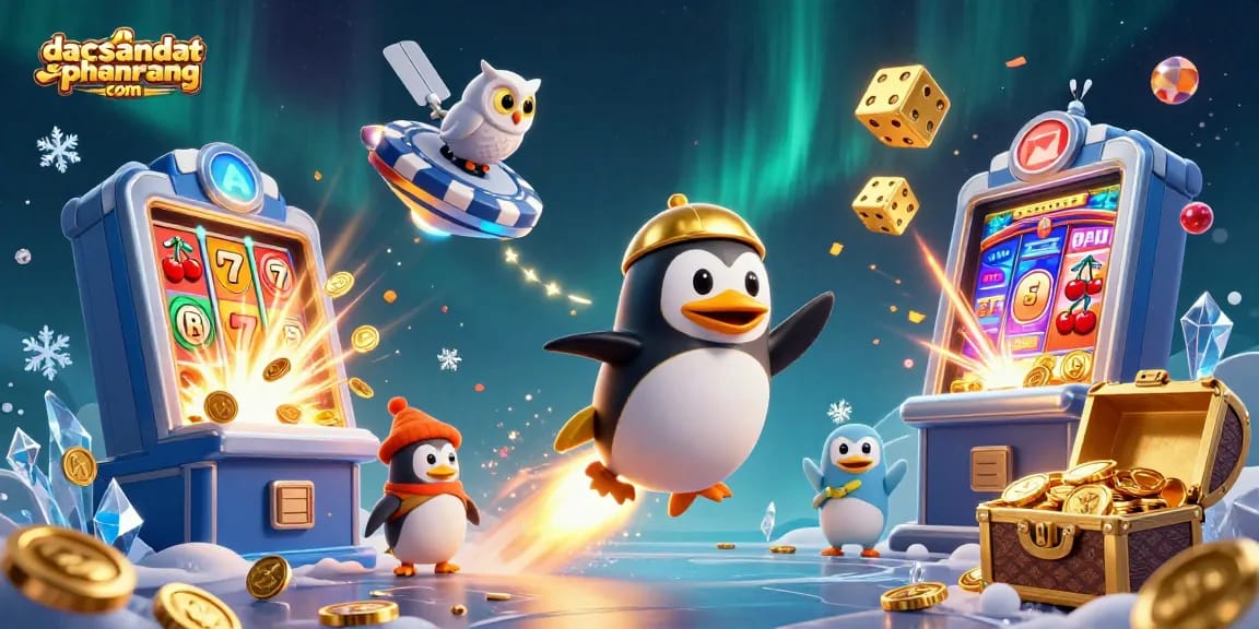 Experience thrilling gameplay at dacsandatphanrang com with a vibrant casino adventure illustration.