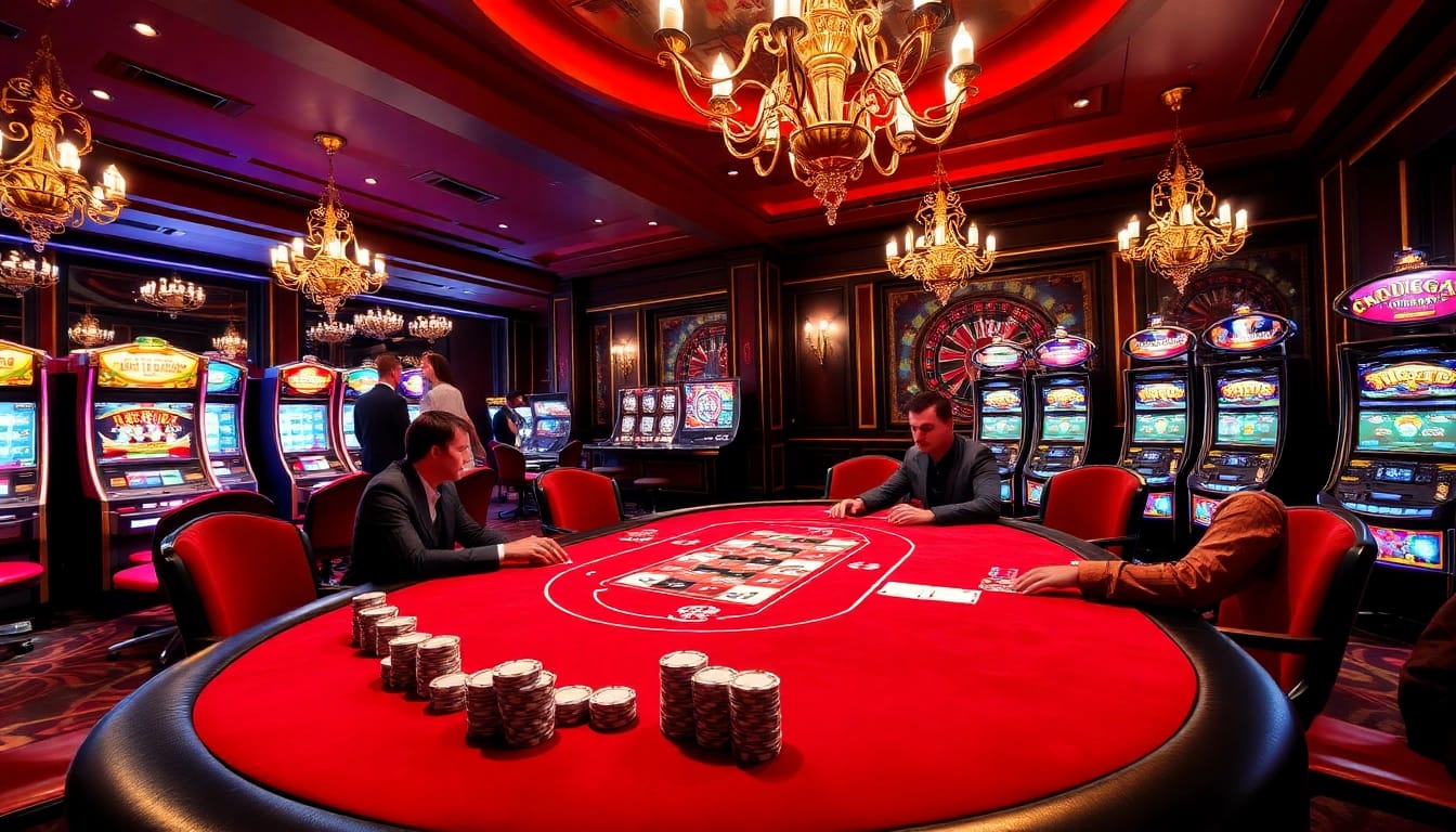 High-stakes poker action at MB66 casino with vibrant poker chips and cards.