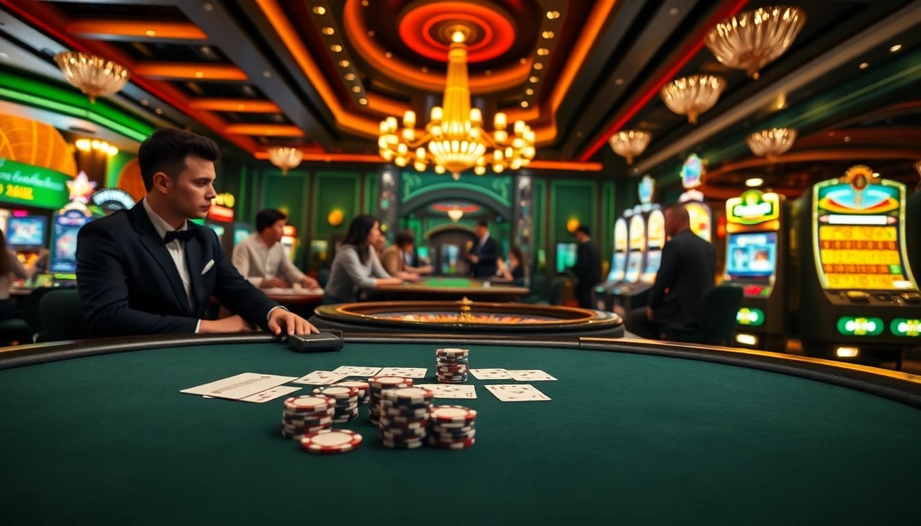 Experience the thrill of Trang chủ Luck8 with vibrant casino games and focused players.