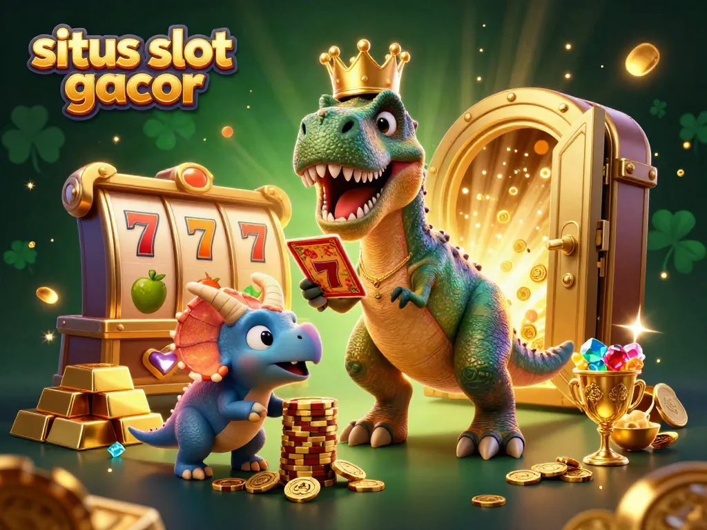 Experience the excitement of situs slot gacor with animated characters and vibrant casino elements.