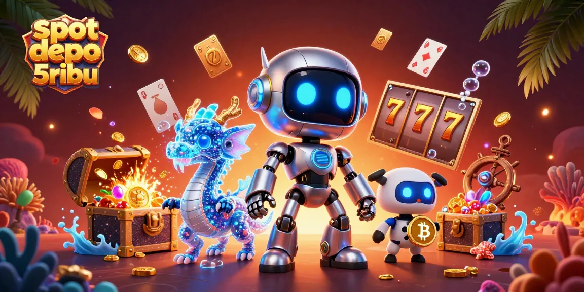 Engage in exciting gameplay with slot depo 5ribu while surrounded by vibrant 3D animated characters and elements.