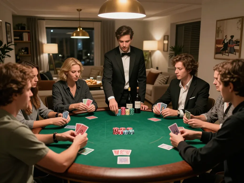 Engaged players strategizing in a poker game at energileisureparks, showcasing friendly competition.