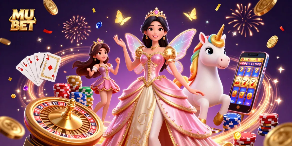 Win with MU BET while enjoying glamorous casino adventures in an enchanting 3D illustration.