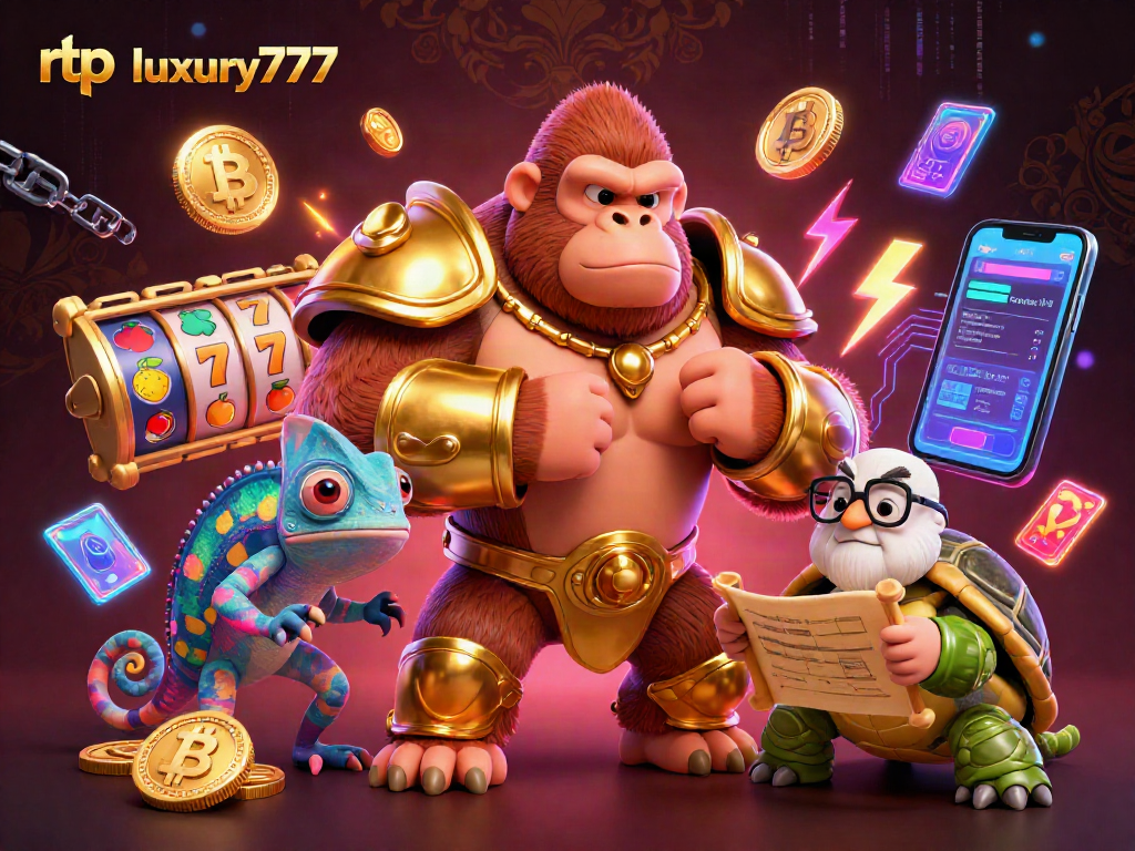 rtp luxury777 menarik perhatian dengan ilustrasi kasino dramatis yang penuh warna.