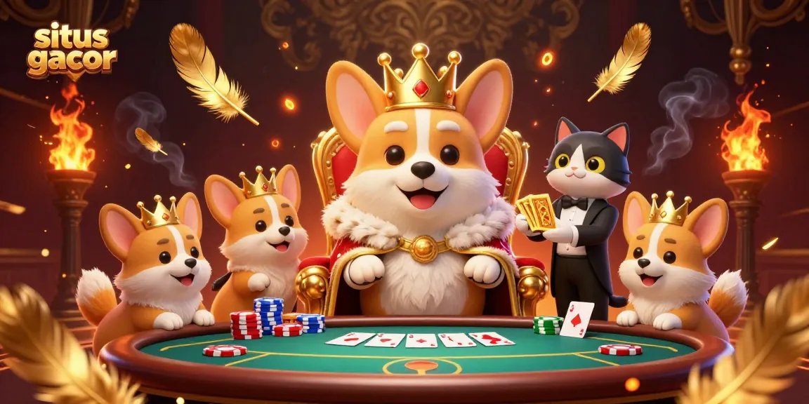 Engage in situs gacor with a royal poker scene that dazzles with golden elements and colorful characters.