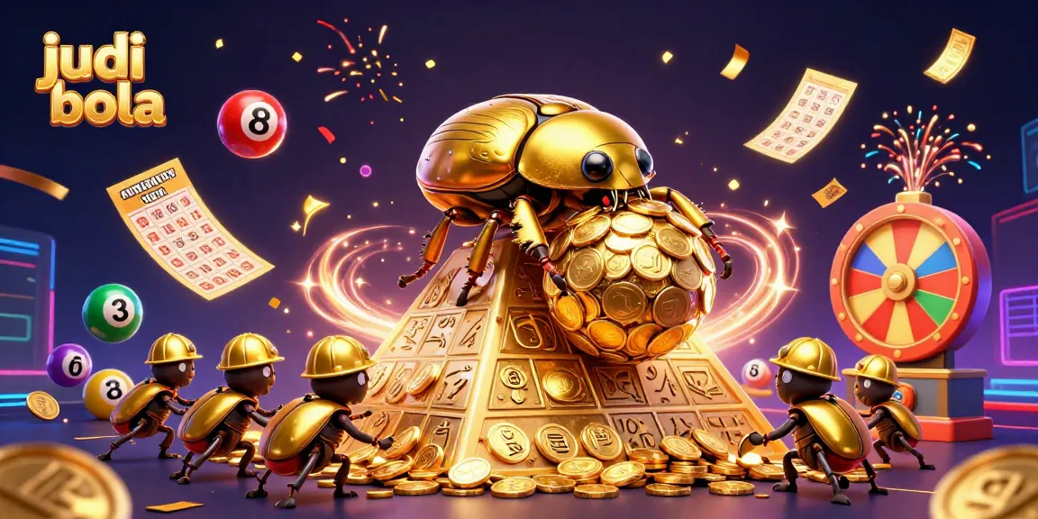 Engage in thrilling judi bola experiences with a vivid 3D illustration of prize elements.