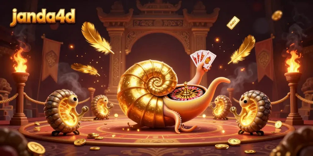 Menangkan permainan di janda4d dengan ilustrasi kasino 3D yang menawan.