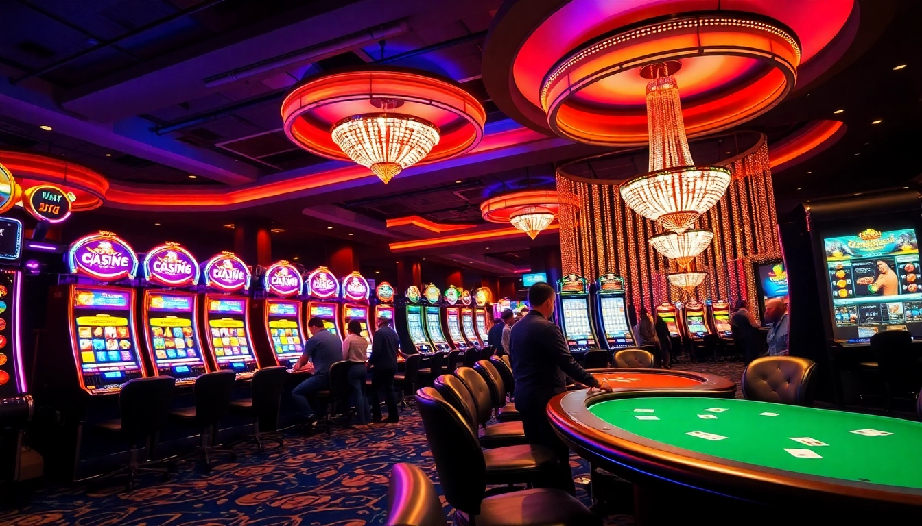 Erlebe die aufregende Welt von casino spiele.de mit bunten Spielautomaten und Poker-Action.