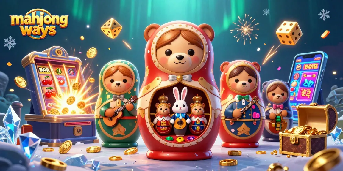 Experience mahjong ways in a vibrant casino world with festive 3D elements and characters.