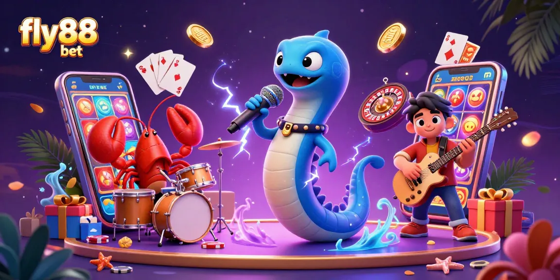 Experience thrilling actions with fly88 bet in this dynamic underwater casino illustration.
