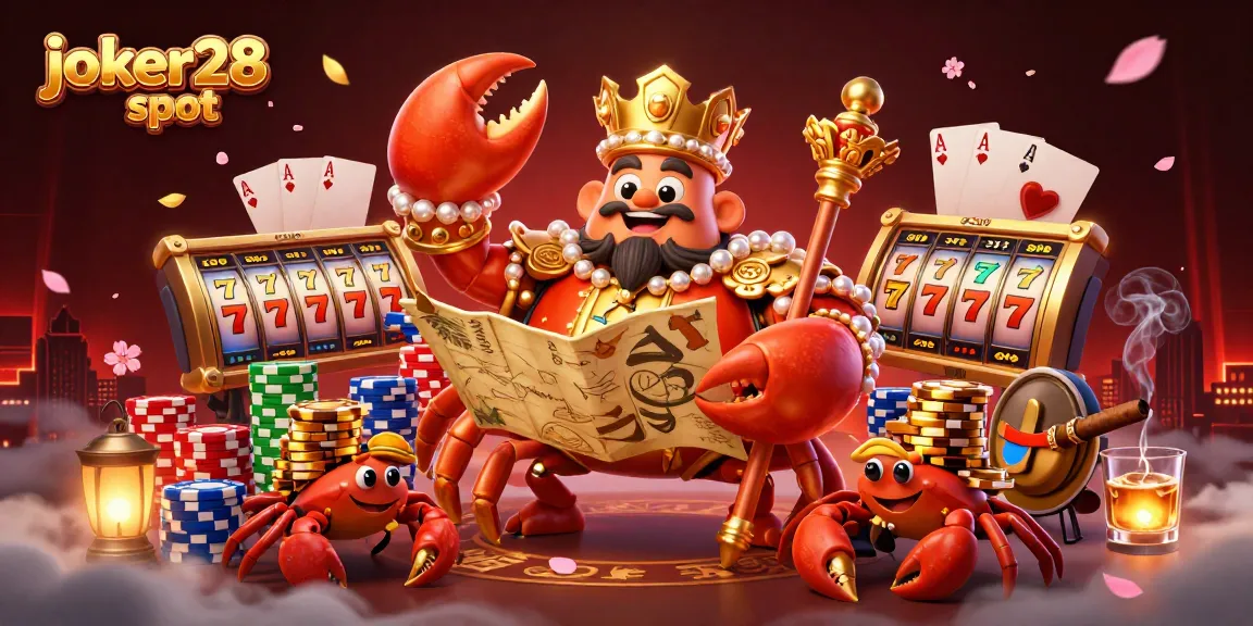 Menangkan jackpot di joker28 slot dengan karakter unik dan dekorasi menawan dalam permainan slot online.