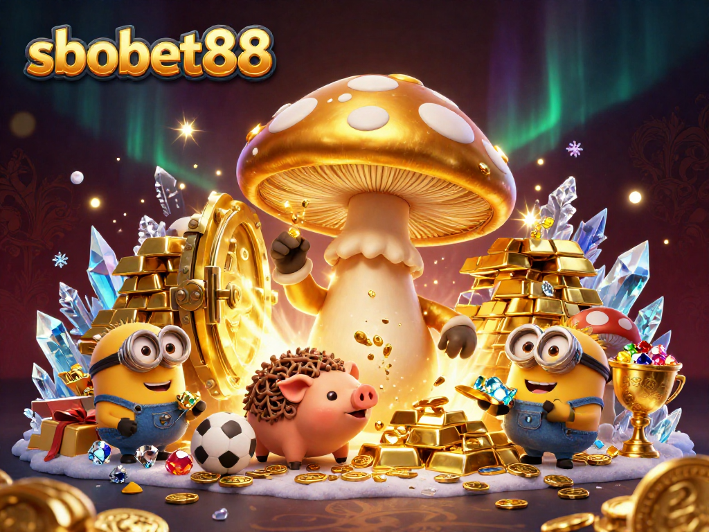 Experience sbobet88's magical treasures with enchanting casino scenes featuring wizards and gold!