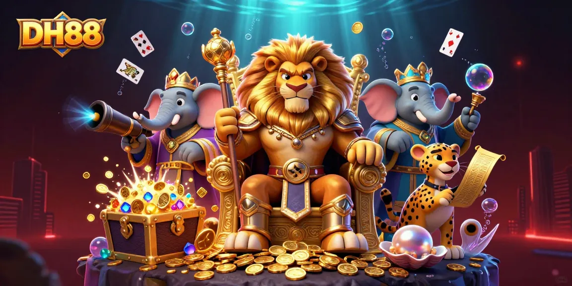 Experience thrilling adventures with DH88's royal casino scene showcasing vibrant elements of gambling excitement.