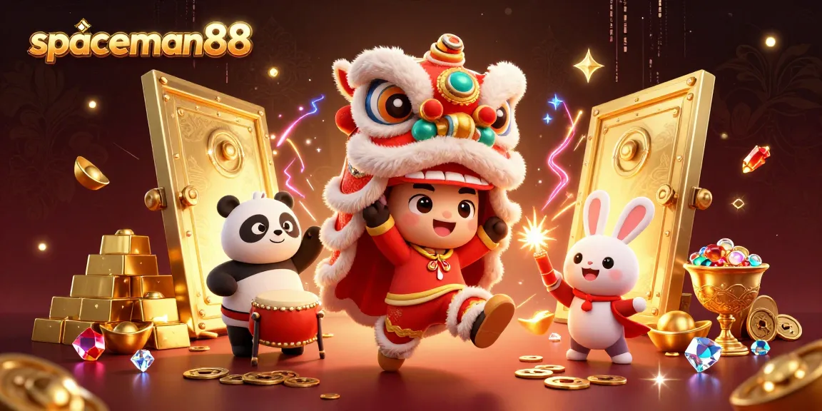 Engage with spaceman88 for thrilling jackpot opportunities in vibrant casino illustration.