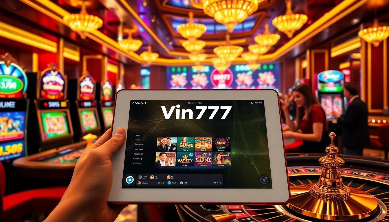 Experience the thrill of winning with Vin777 at a luxury casino table.