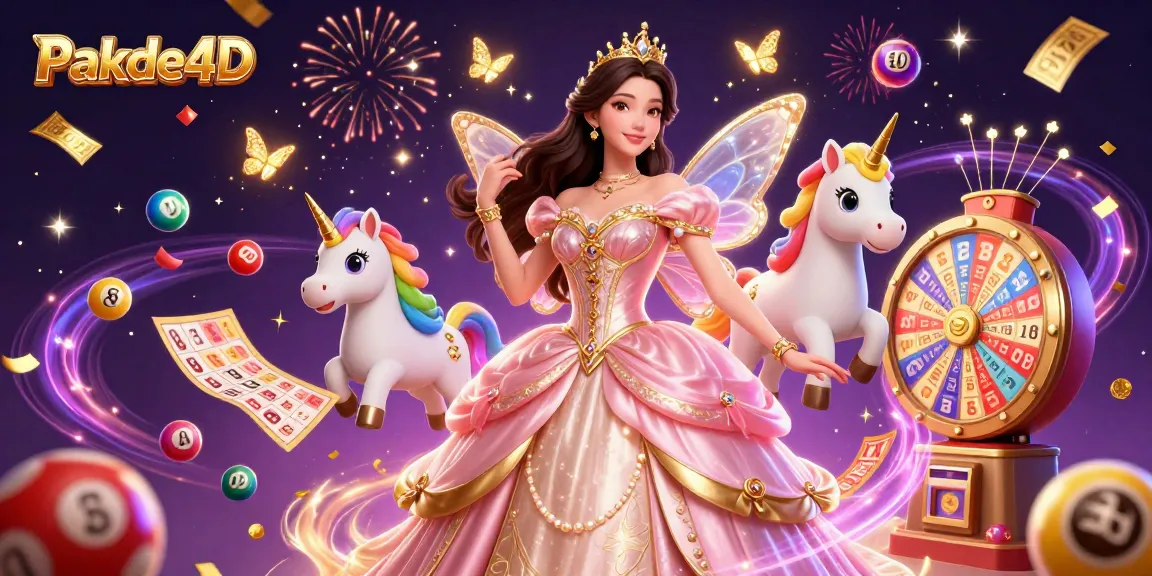 Experience thrilling wins at Pakde4D with vibrant lottery balls and shimmering golden elements.
