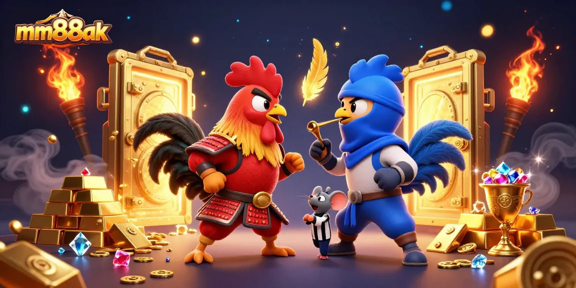 Engage in epic rooster standoffs while enjoying the vibrant thrills at mm88ak's online casino platform.