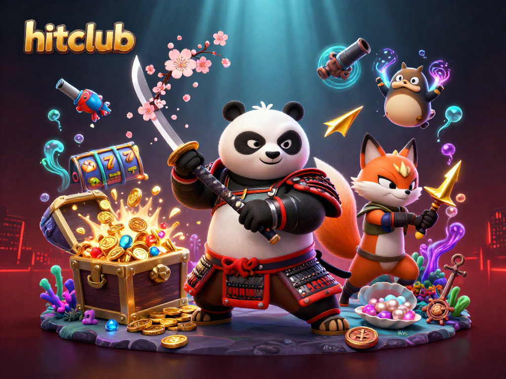 hitclub offers thrilling casino adventures with an epic samurai panda and dynamic elements.