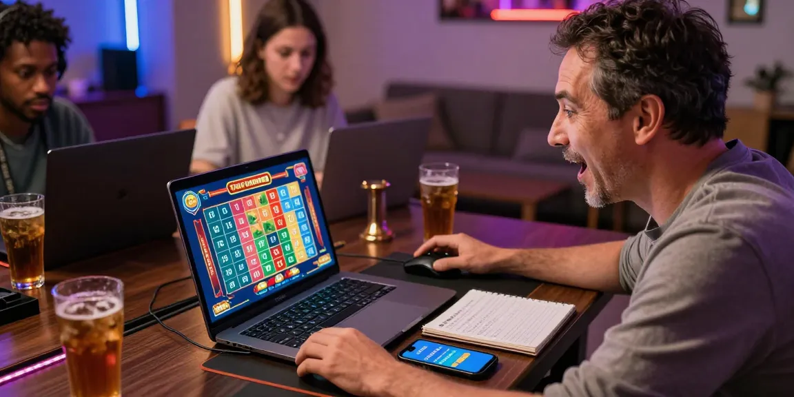 Exciting Toto Togel gambling scene with engaged players and vibrant graphics