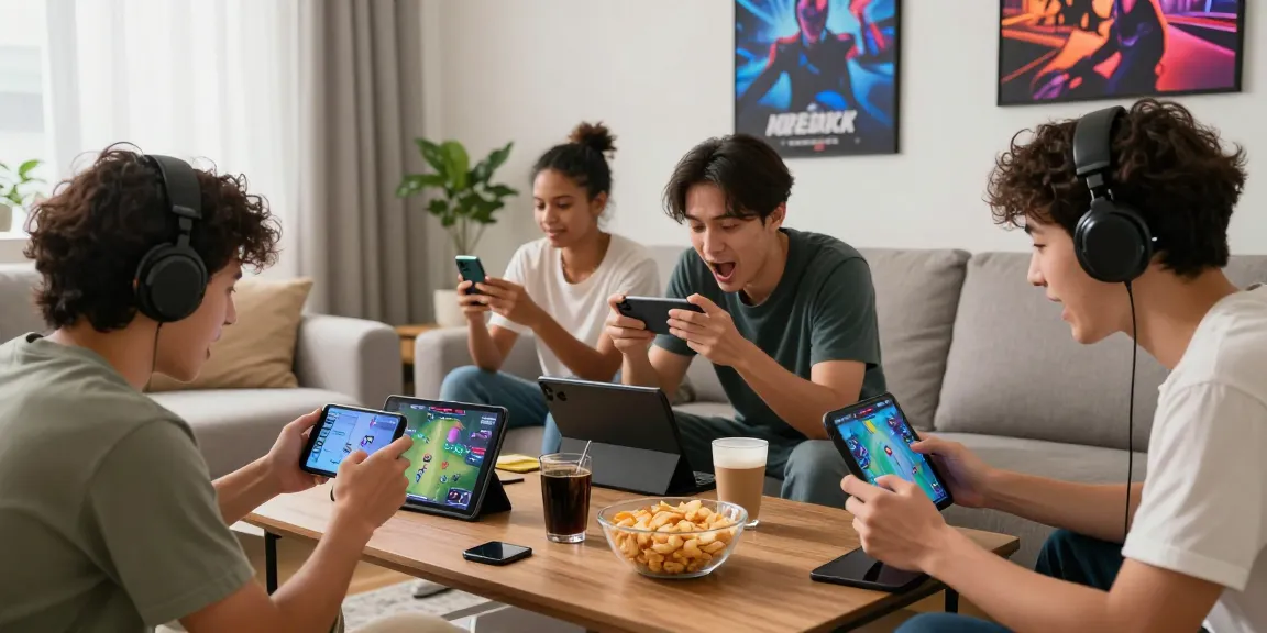 SLOT7000 gaming scene with players engaged, showcasing excitement in a lively living room environment