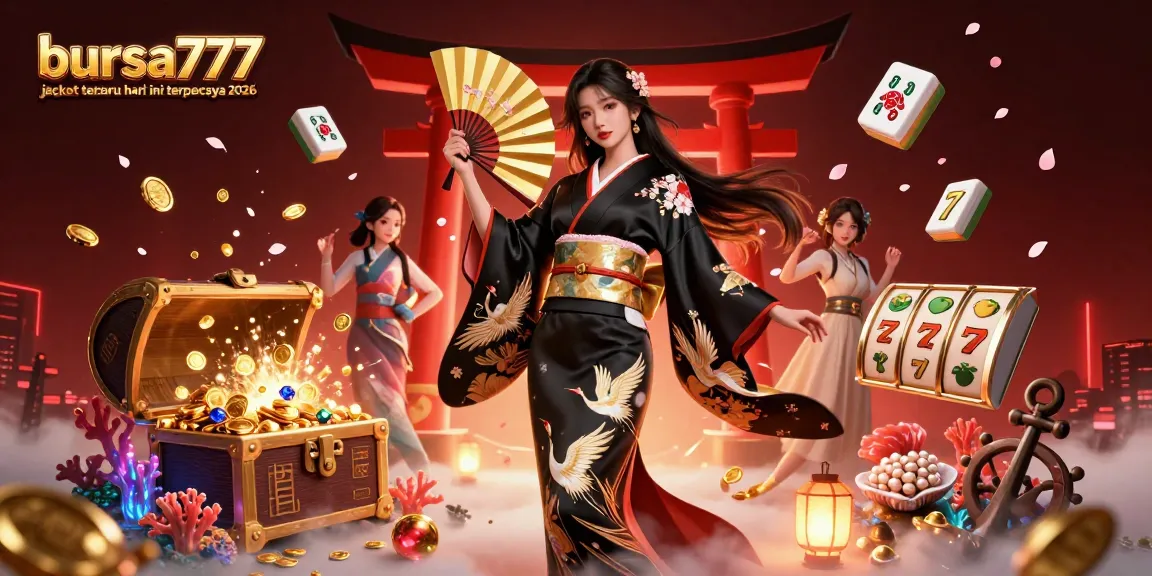Experience the thrill of bursa777 jackpot terbaru hari ini terpercaya 2026 with stunning slots and casino elements in this vibrant illustration.