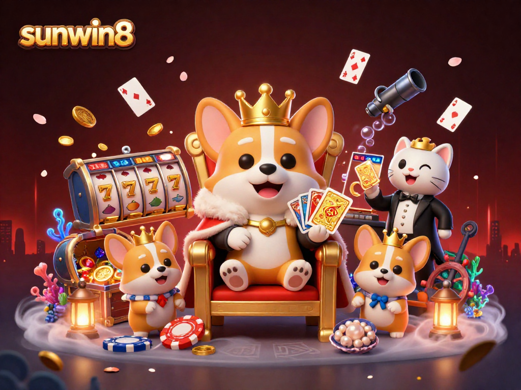 Experience sunwin8's vibrant casino world with engaging characters and thrilling game elements.