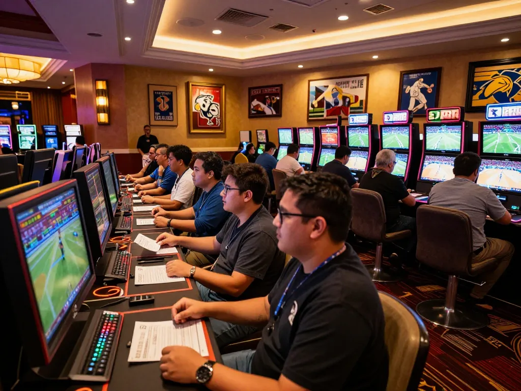 Thể Thao MM99 displays exciting live sports betting action with engaged bettors at a casino