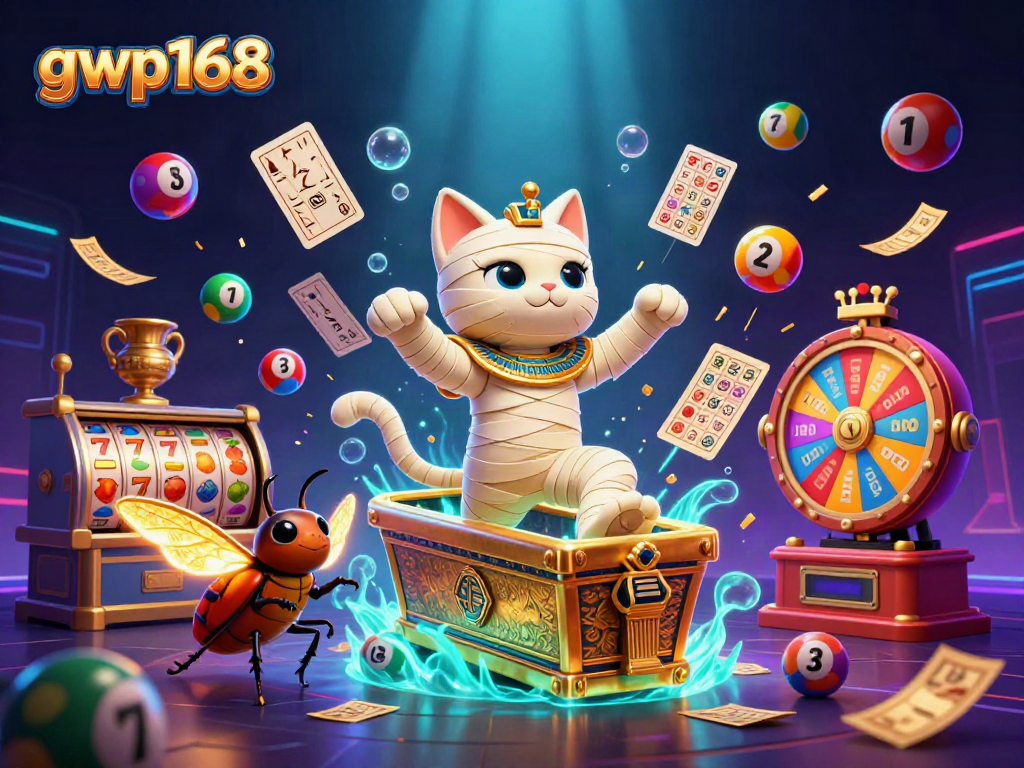 Permainan menarik di GWP168 dengan mumi kucing ajaib dan simbol slot di kasino pyramid