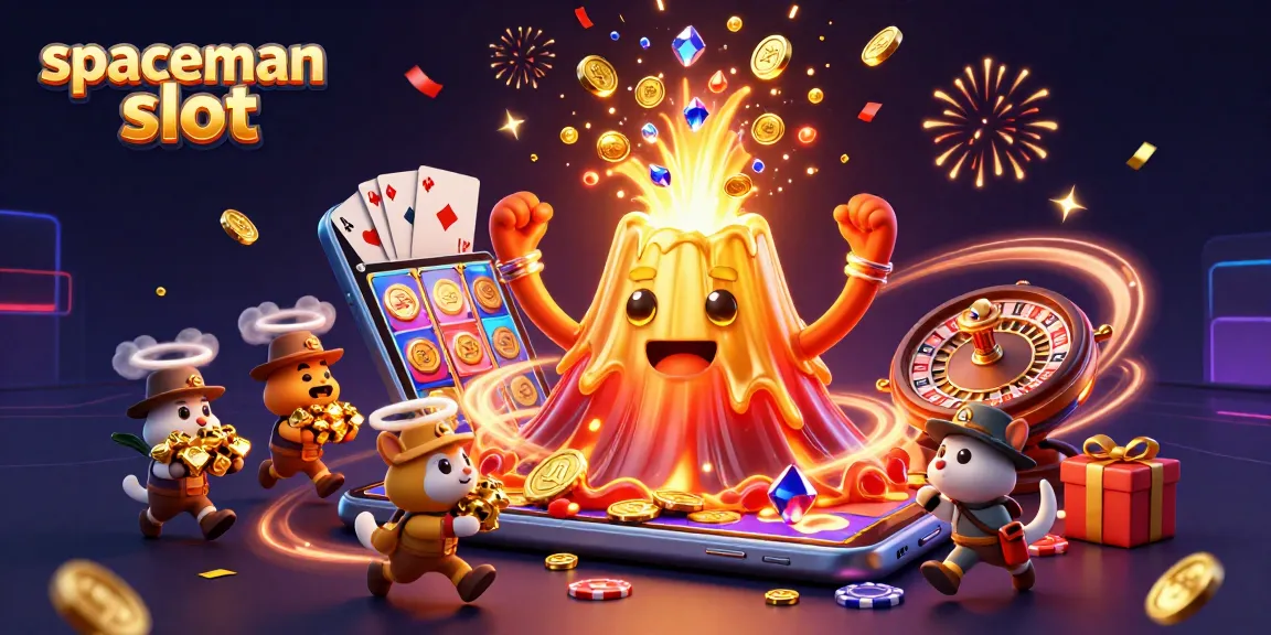 Experience the excitement of the spaceman slot with vibrant colors, golden coins, and thrilling game elements.