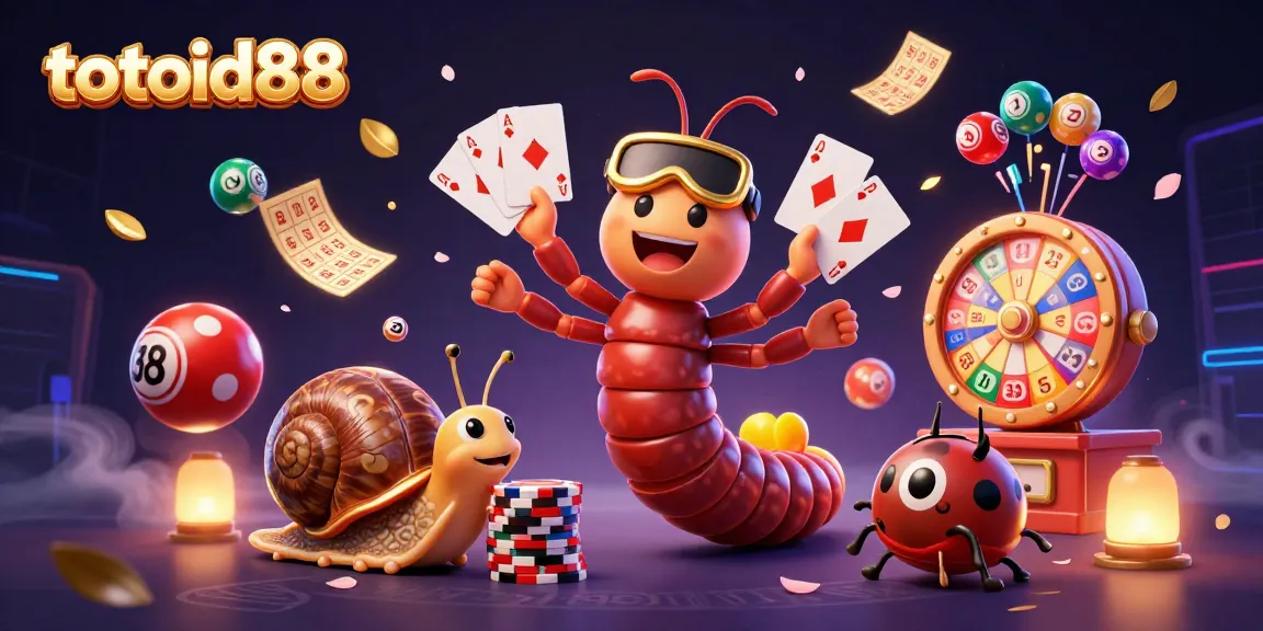 Experience thrilling gaming at totoid88 with vibrant elements and dynamic characters celebrating winnings.