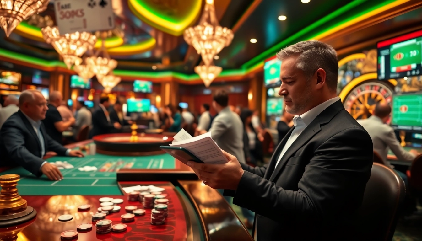 Mastering เทคนิคแทงบอล through strategic sports betting in a luxurious casino atmosphere.