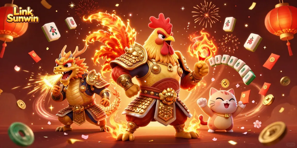 Experience the thrill of gambling at Link Sunwin with dynamic characters and game elements in a vibrant casino setting.
