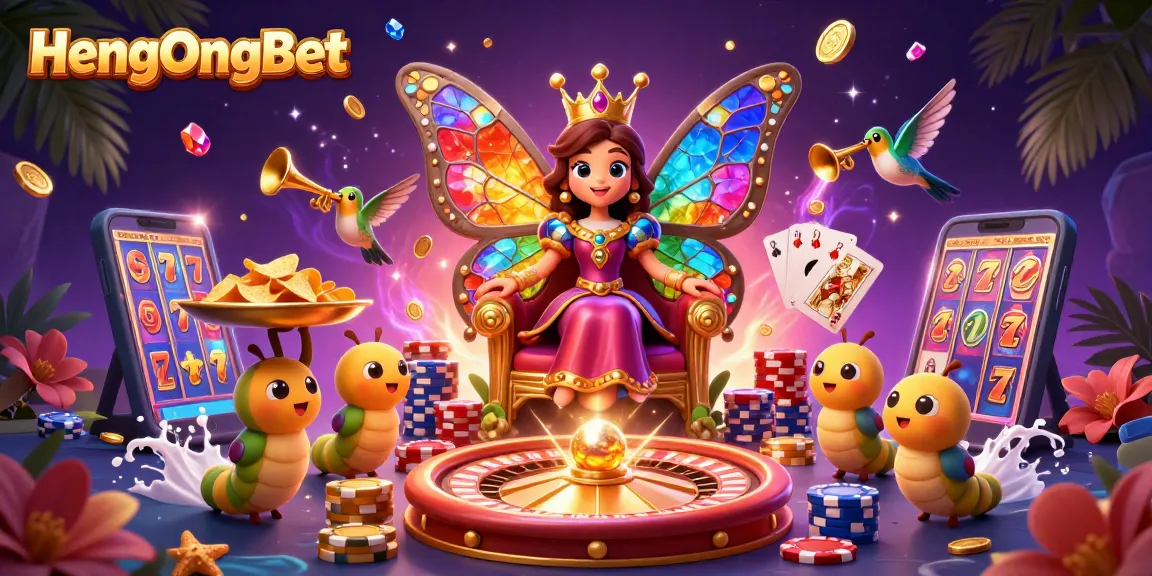 Experience thrilling gaming actions at HengOngBet, featuring vibrant casino visuals and dynamic elements.