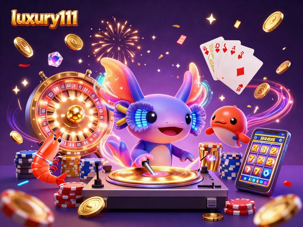 Experience luxury111 with exciting casino elements, including vibrant 3D characters and dynamic gameplay visuals.
