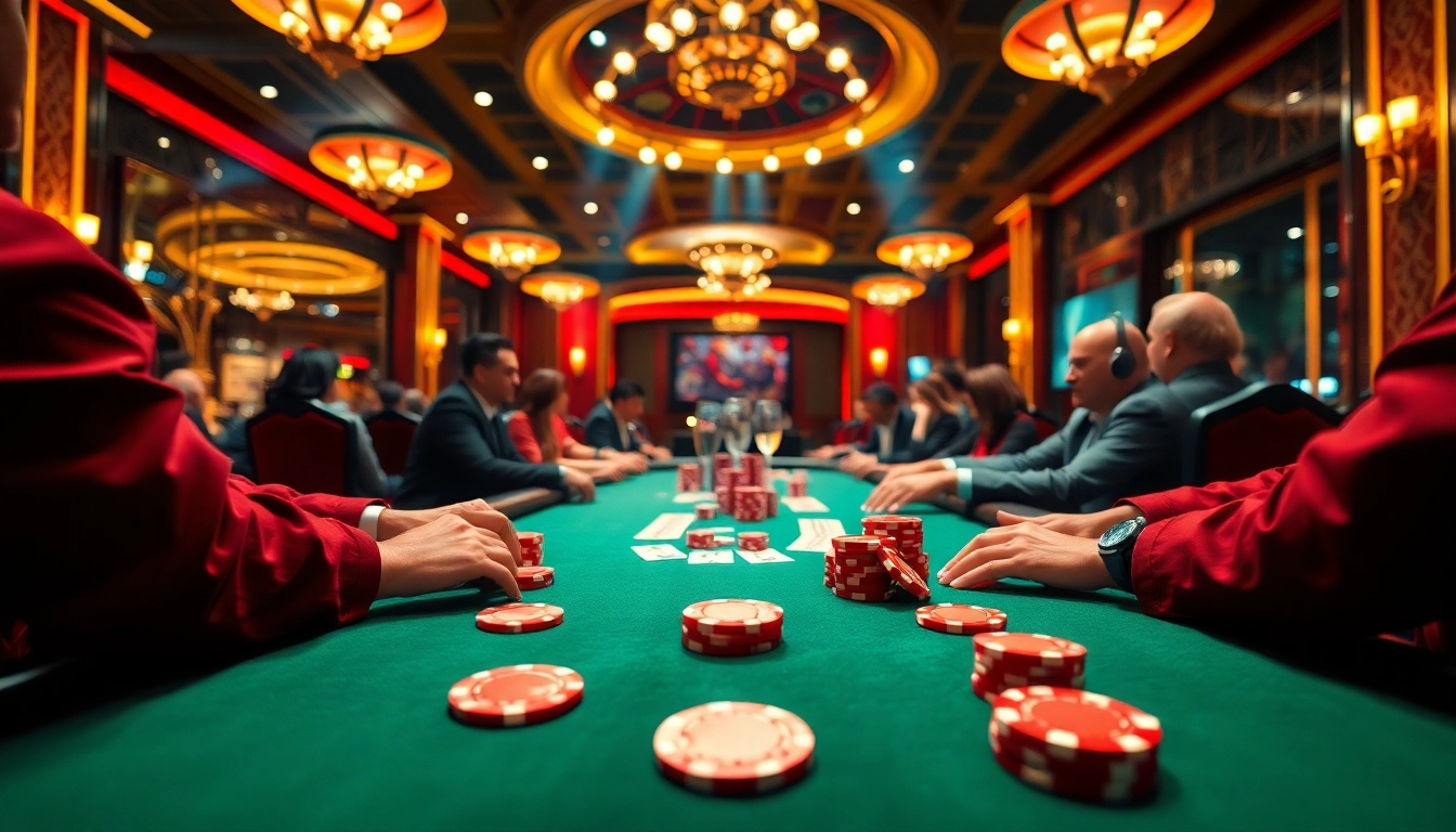 arushoki menang di meja poker dengan lampu terang dan suasana mewah.