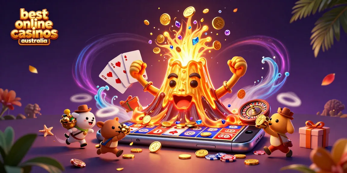 Engage with the best online casinos australia, featuring a spectacular eruption of treasures and slot game excitement.