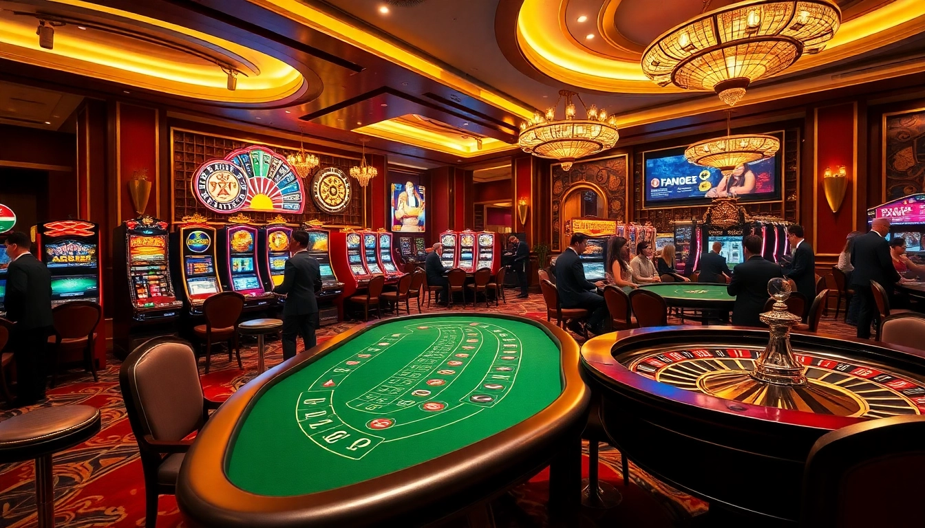 Gamblers enjoying a sophisticated casino experience at Nhà cái 88xx with vibrant gameplay ambiance.