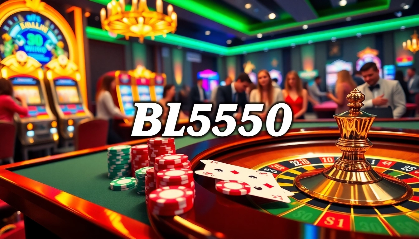 Experience thrilling gameplay at Bl555 with engaging casino scenes featuring roulette and poker.