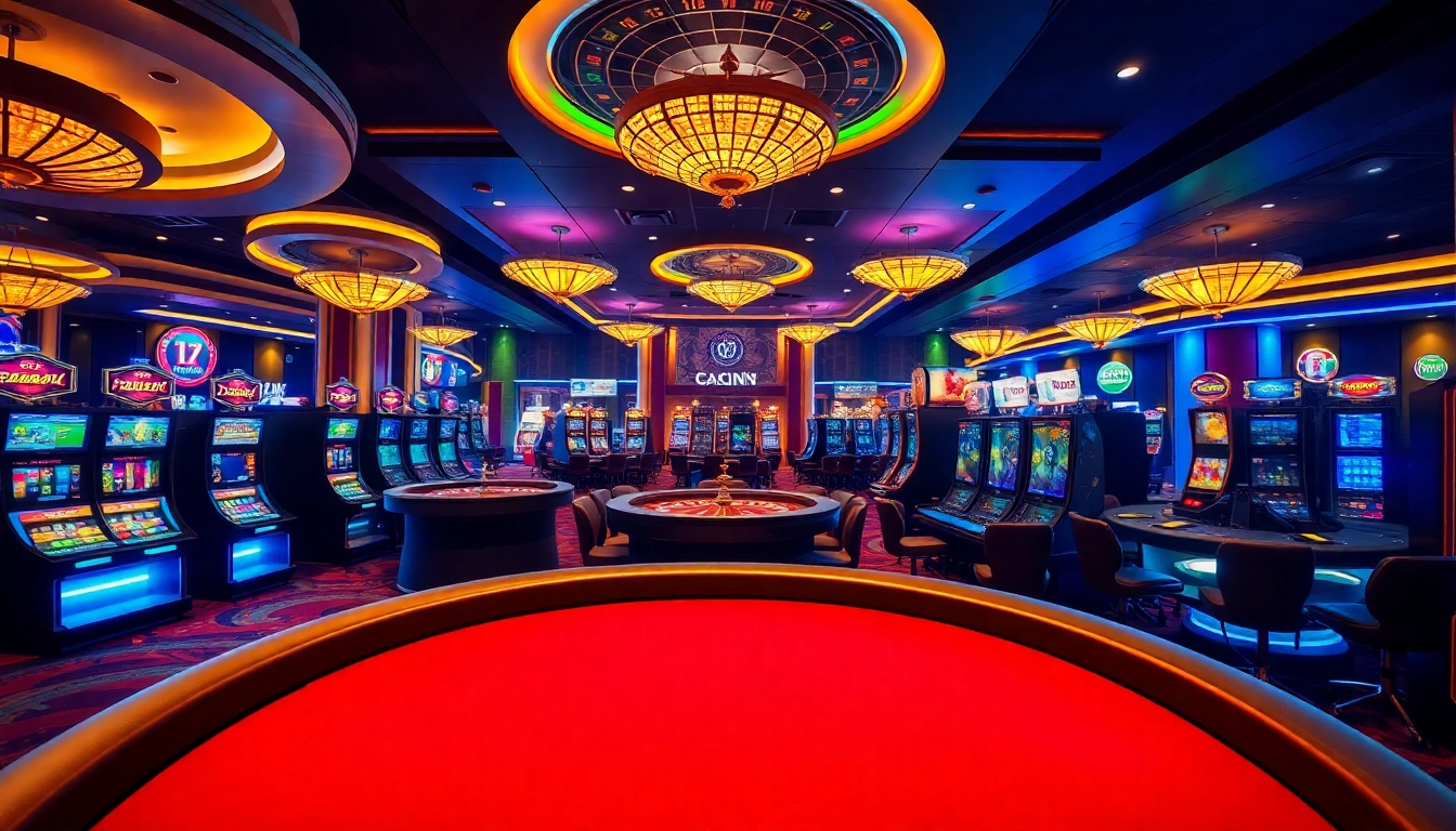 Experience the excitement of the 32WIN Link with vibrant casino gaming elements and luxurious decor.