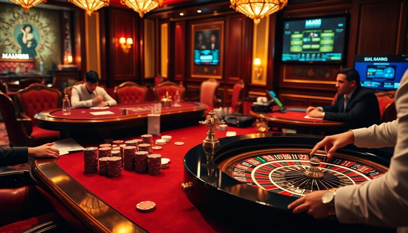 Experience the excitement of betting at nhà cái Man88 with state-of-the-art casino tables and vibrant games.