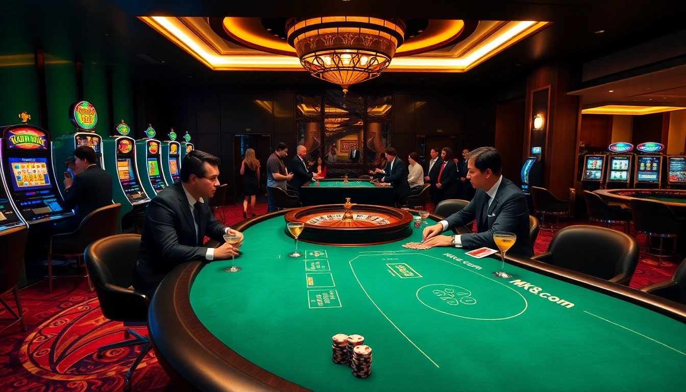 Experience the excitement of MK8.COM's vibrant casino scene with thrilling poker and roulette action.