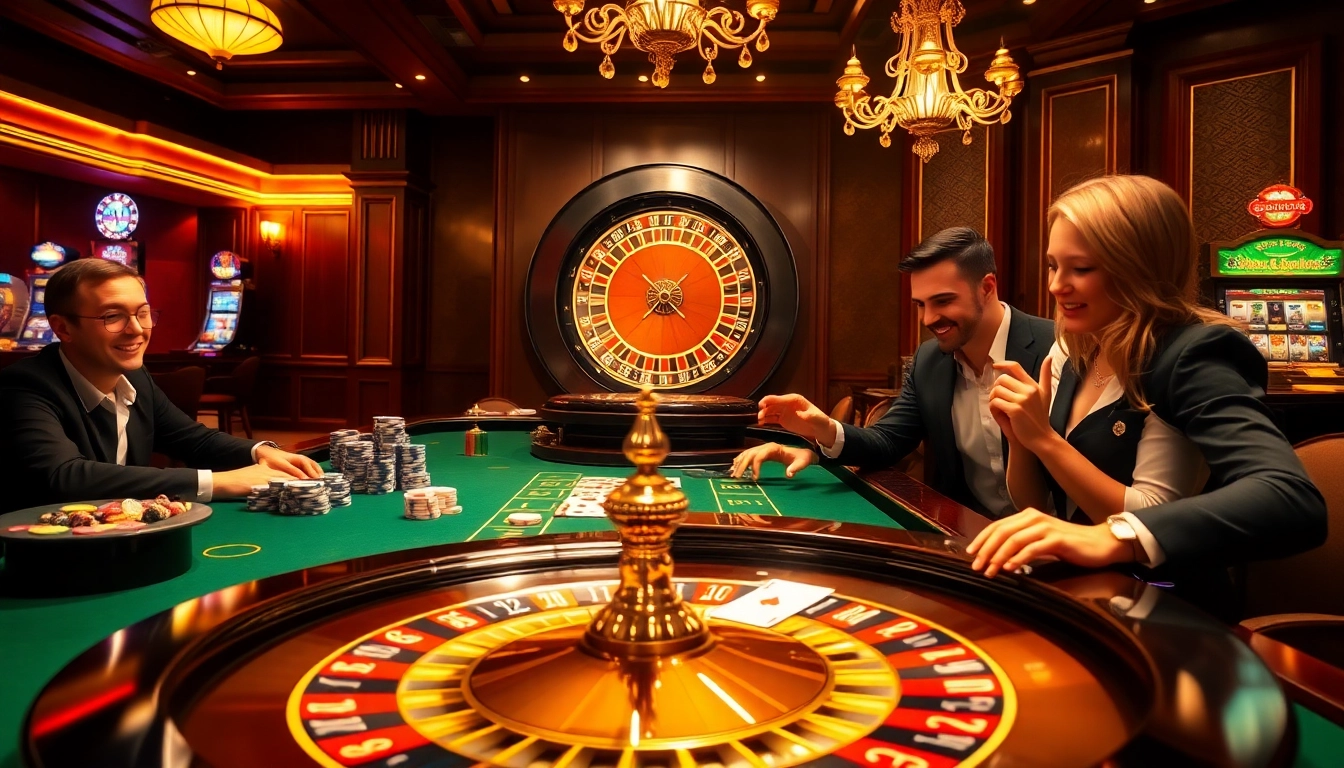 Experience the excitement at i9bet.ren with players at a vibrant casino table full of chips and cards.