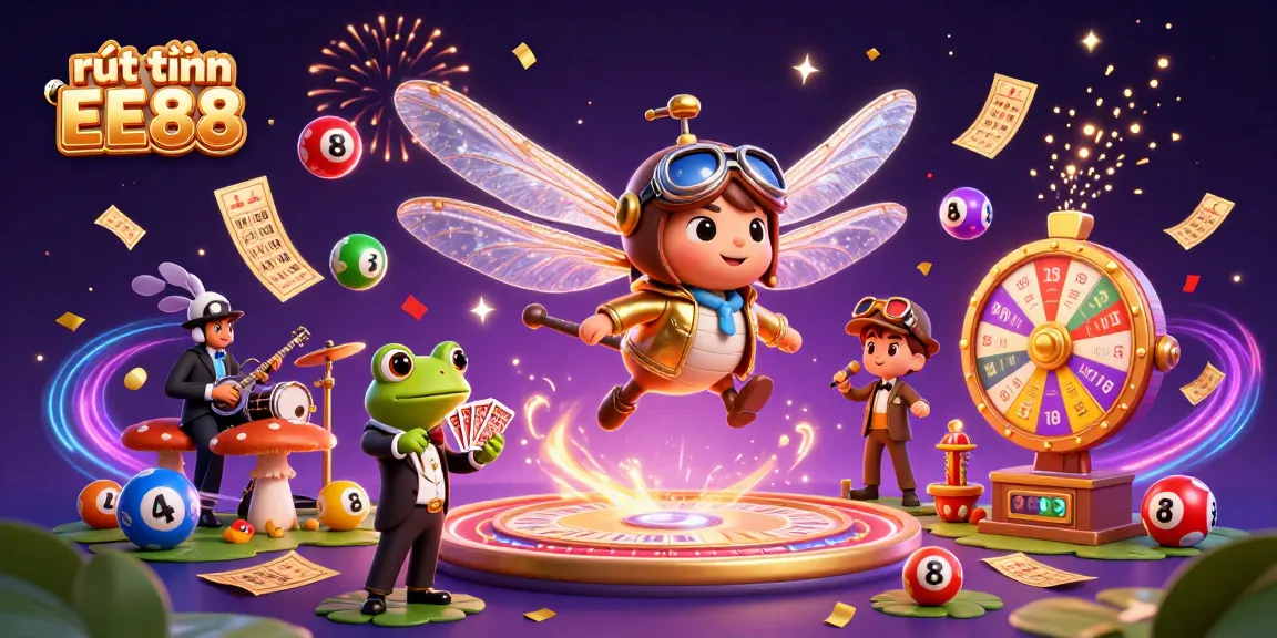 Experience rút tiền EE88 with a vivid 3D casino scene showcasing fun gaming elements.